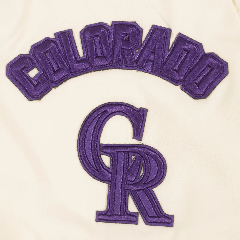 MLB COLORADO ROCKIES TRIPLE TONAL WOMEN'S WOVEN SHORT (EGGSHELL)