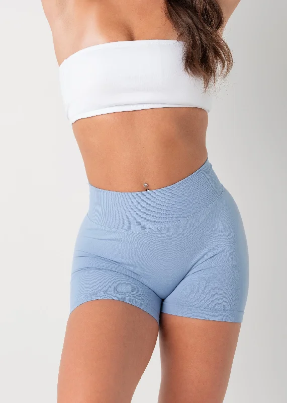 ULTIMATE SEAMLESS SCRUNCH SHORTS MINI - BLUE