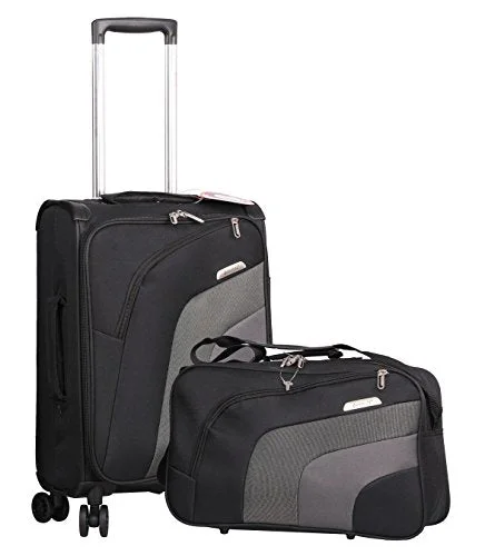 Earplugs and eye masks set for a good sleep during long - haul flightsHanging Travel Toiletry Bags with Multiple Pockets in TealAerolite 21” Carry On Ultra Lightweight Spinner Suitcase & Flight Bag Under Seat Shoulder Bag Set