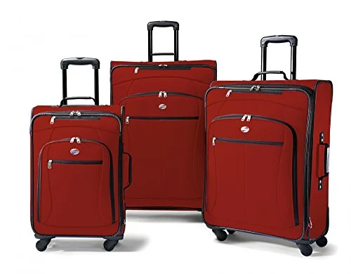 Luggage straps with buckle closures to secure overstuffed bagsDetachable Travel Bag Shoulder Straps in Beige with Cushioned PadsAmerican Tourister Luggage AT Pop 3 Piece Spinner Set (One Size, Red)