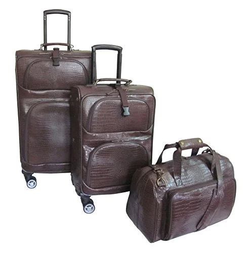 Neck pillows with memory foam for comfortable in - flight or car ridesCompression Packing Cubes in Black and White for Saving Luggage SpaceAmerileather Leather Croco-Print Three Piece Set Traveler on Spinner Wheels (#8603-4) (Dark Brown) Neck pillows with memory foam for comfortable in - flight or car ridesCompression Packing Cubes in Black and White for Saving Luggage SpaceAmerileather Leather Croco-Print Three Piece Set Traveler on Spinner Wheels (#8603-4) (Dark Brown)