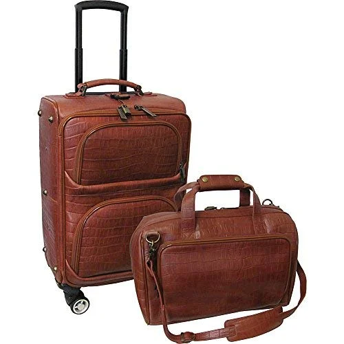 Compression packing bags to save space in travel backpacksMonogrammed Leather Luggage Tags in Brown for a Personalized TouchAmeriLeather Traveler Croco Print Leather 2pc Spinner Luggage Set (Brown)