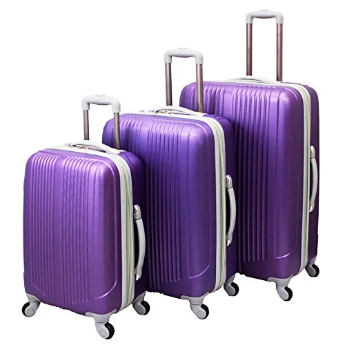 Travel backpack rain covers made of durable nylon materialAdjustable Luggage Straps in Pink with Reflective Stripes for Night TravelArgo Sport Romulus 3-Piece Expandable Hardside Spinner Luggage Set - Purple