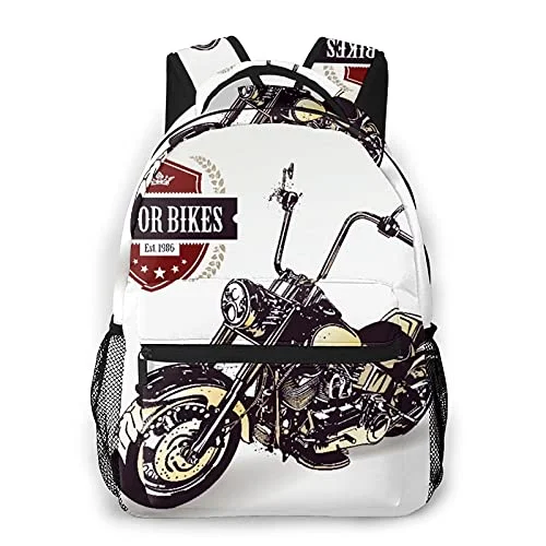 Lightweight luggage tags with personalized names and contact info for easy identificationWaterproof Travel Duffel Bag Covers in Black for Protecting Your LuggageCasual Backpack,Chopper Customized Motorcycle With Club,Business Daypack Schoolbag For Men Women Teen