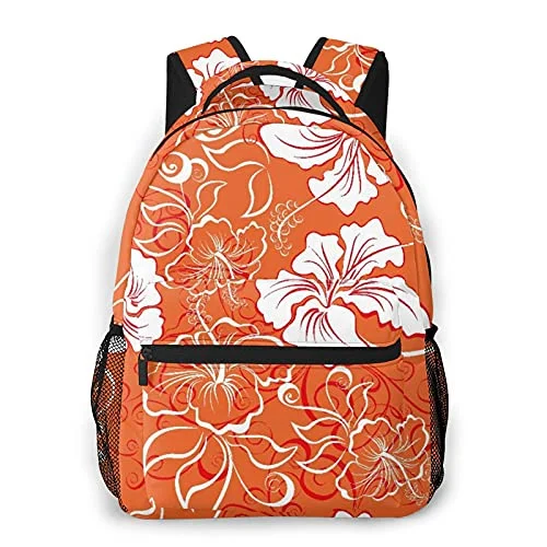 Hanging toiletry bags with multiple compartments for bathroom essentialsWomen's Travel - Friendly Backpack Rain Covers in Transparent MaterialCasual Backpack,Hawaiian Tropical Climate Hibiscus Flowe,Business Daypack Schoolbag For Men Women Teen
