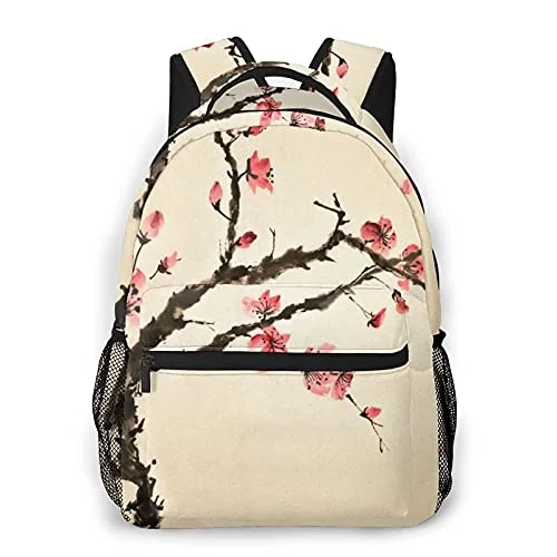 Lightweight luggage tags with personalized names and contact info for easy identificationWaterproof Travel Duffel Bag Covers in Black for Protecting Your LuggageCasual Backpack,Traditional Chinese Paint Of Figural Tre,Business Daypack Schoolbag For Men Women Teen 16"X11.5"