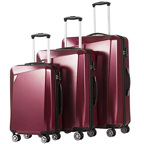 Portable shoe bags to keep footwear separate in suitcasesLeather - Trimmed Travel Laptop Sleeves in Burgundy for ProtectionCoolife Luggage 3 Piece Sets PC+ABS Spinner Suitcase 20 inch 24 inch 28 inch
