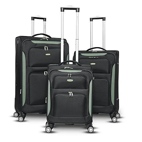 Travel document holders with multiple slots for passports and ticketsWomen's Travel Makeup Bags with Mirror in Pink and BlackGabbiano The Glasgow Softside Collection 3 Piece Spinner Set (Black/Green) Travel document holders with multiple slots for passports and ticketsWomen's Travel Makeup Bags with Mirror in Pink and BlackGabbiano The Glasgow Softside Collection 3 Piece Spinner Set (Black/Green)