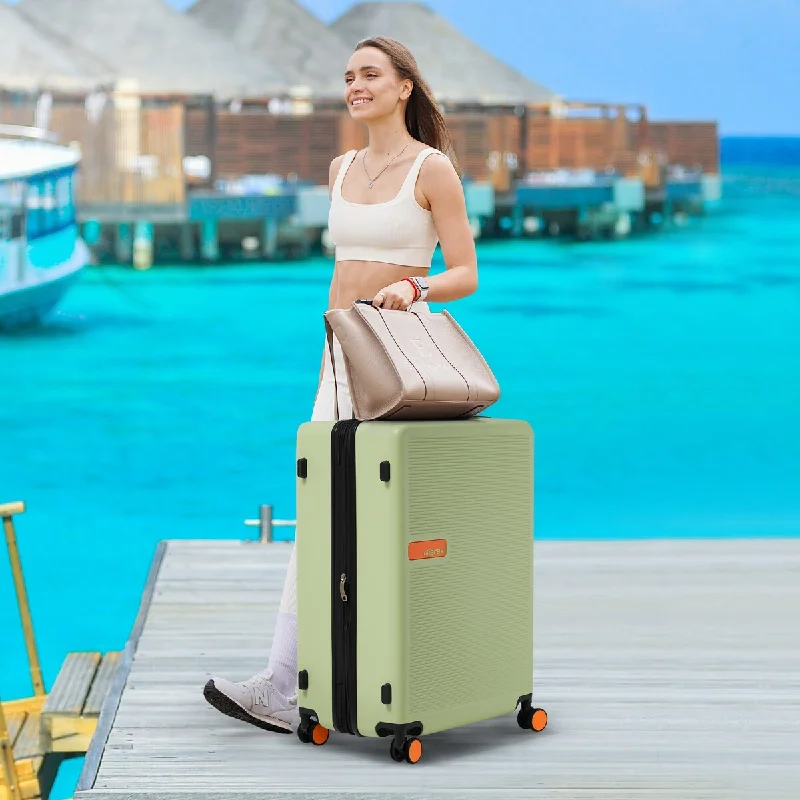 Charging station travel adapters with multiple USB ports for powering devices on the goTravel Shoe Bags in Polyester with Ventilation Holes in KhakiHardside Luggage Spinner Suitcase Sets with TSA Lock , Green