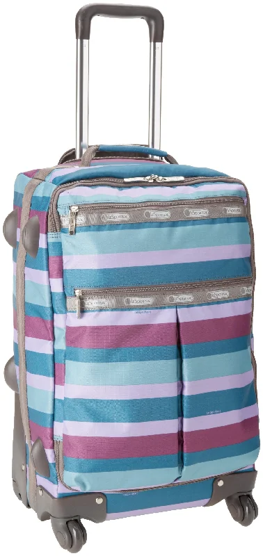 Detachable Travel Bag Shoulder Straps in Beige with Cushioned Pads22" 4 Wheeled Carry On