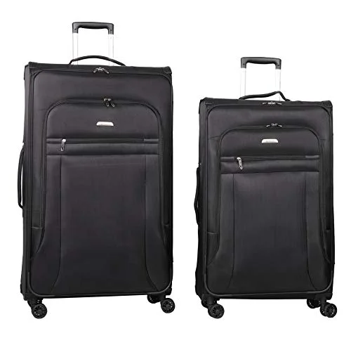 Suitcase wheels replacement kits for smooth rolling after long - term useCompact Travel Umbrella Pouches in Navy Blue for Easy StorageLightweight Large Luggage Sets 2 piece 29in 32 inch - Reinforced Suitcases Set (Black)