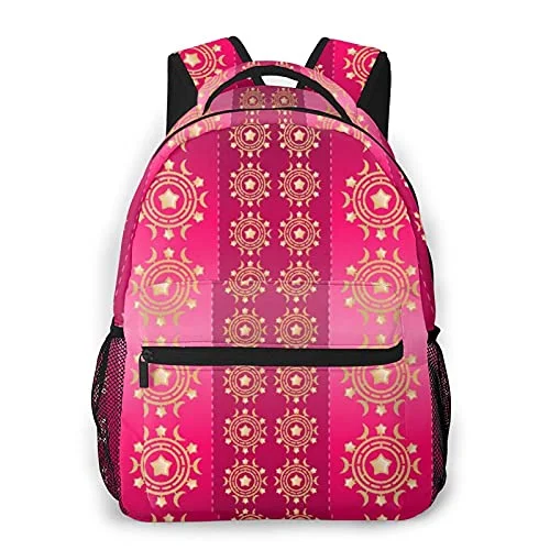 Monogrammed Leather Luggage Tags in Brown for a Personalized TouchMulti leisure backpack,Fuschia Pattern, travel sports School bag for adult youth College Students Monogrammed Leather Luggage Tags in Brown for a Personalized TouchMulti leisure backpack,Fuschia Pattern, travel sports School bag for adult youth College Students