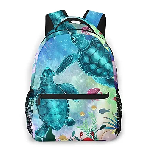 Compression packing bags to save space in travel backpacksMonogrammed Leather Luggage Tags in Brown for a Personalized TouchMulti leisure backpack,Sea Turtle Ocean Creature Landscape Underwate, travel sports School bag for adult youth College Students