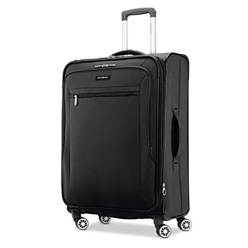 Leather luggage handles for a comfortable and stylish gripFoldable Travel Laundry Bags in Floral Print for Keeping Clothes OrganizedSamsonite Ascella X Softside Expandable Luggage with Spinner Wheels, Black, Checked-Medium 25-Inch