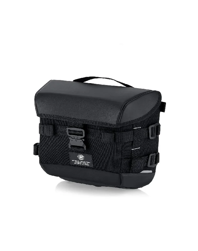 Compact Travel Umbrella Pouches in Navy Blue for Easy Storage10L - Incognito Quick-Mount Small Royal Enfield Super Meteor 650 Solo Saddlebag (Right Only)