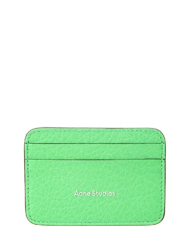Women's money clip for left - handed users​Acne Studios Leather Card Holder