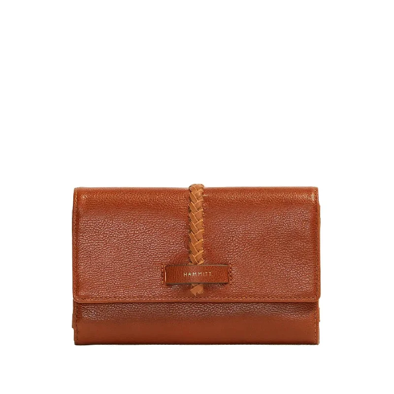 Women's money clip for left - handed users​Benjamin Wallet In Manzenite Tan