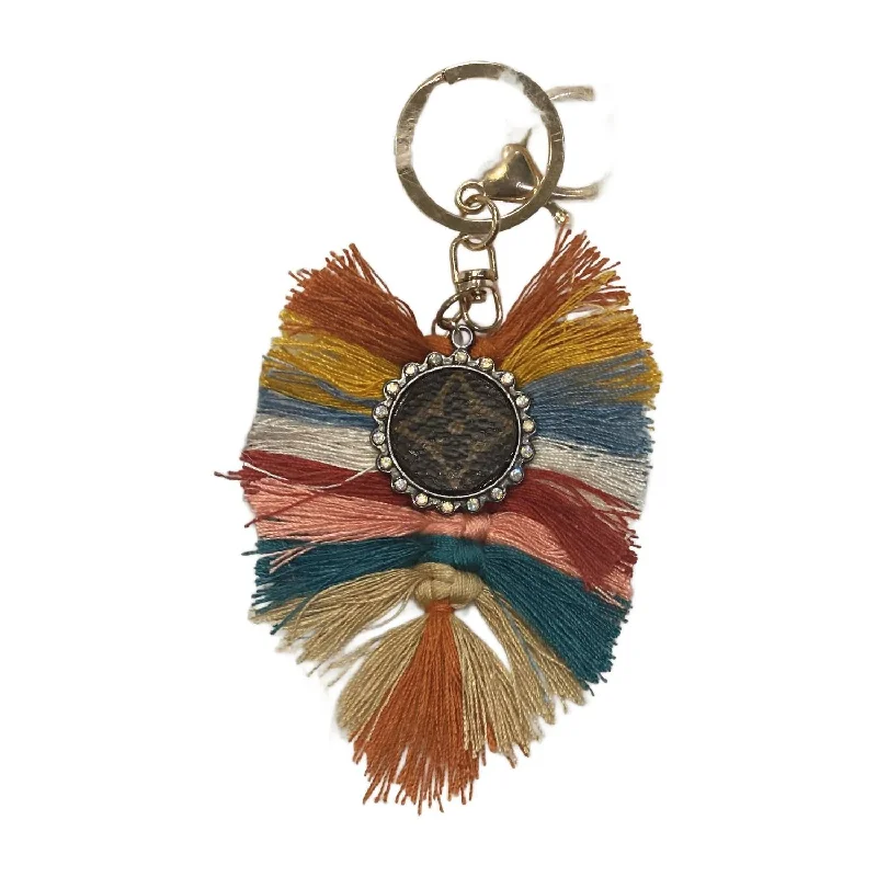 Compact women's money clip for small purses​Boho With Lv Charm Keychain In Multi-Colored