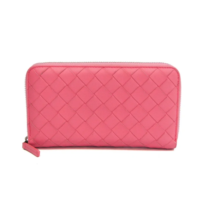Women's money clip with a floral pattern​Bottega Veneta Intrecciato  Leather Wallet  (Pre-Owned)