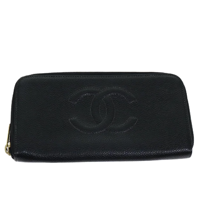 Women's money clip with a personalized monogram​Chanel Logo Cc  Leather Wallet  (Pre-Owned)