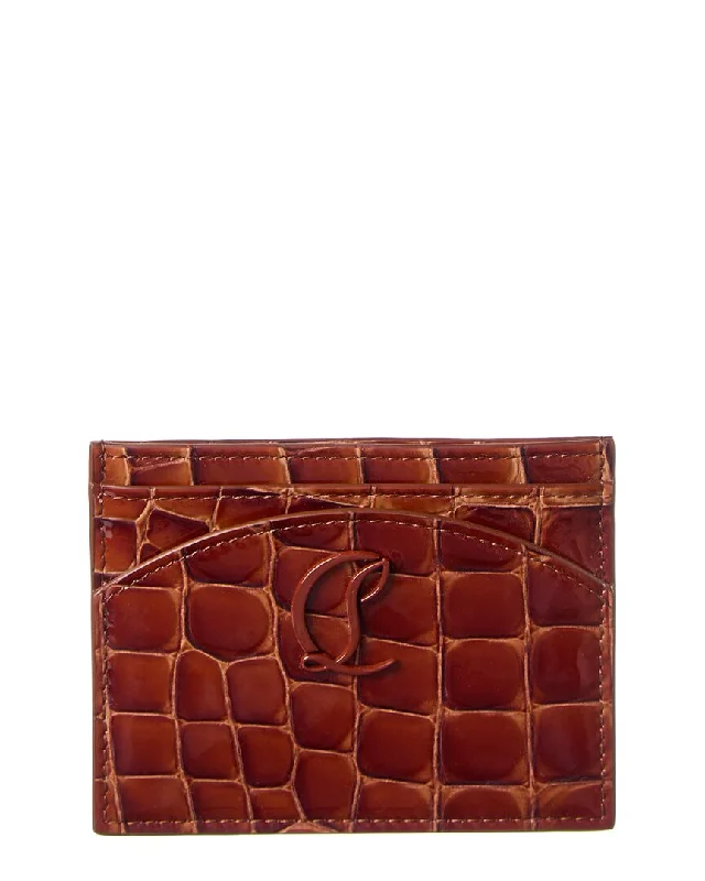 Women's money clip for a sporty - chic outfitChristian Louboutin Loubi54 Alligator-Embossed Leather Card Holder Women's money clip for a sporty - chic outfitChristian Louboutin Loubi54 Alligator-Embossed Leather Card Holder