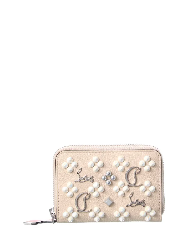 Designer women's money clip for luxury lovers​Christian Louboutin Panettone Loubisky Leather Coin Purse