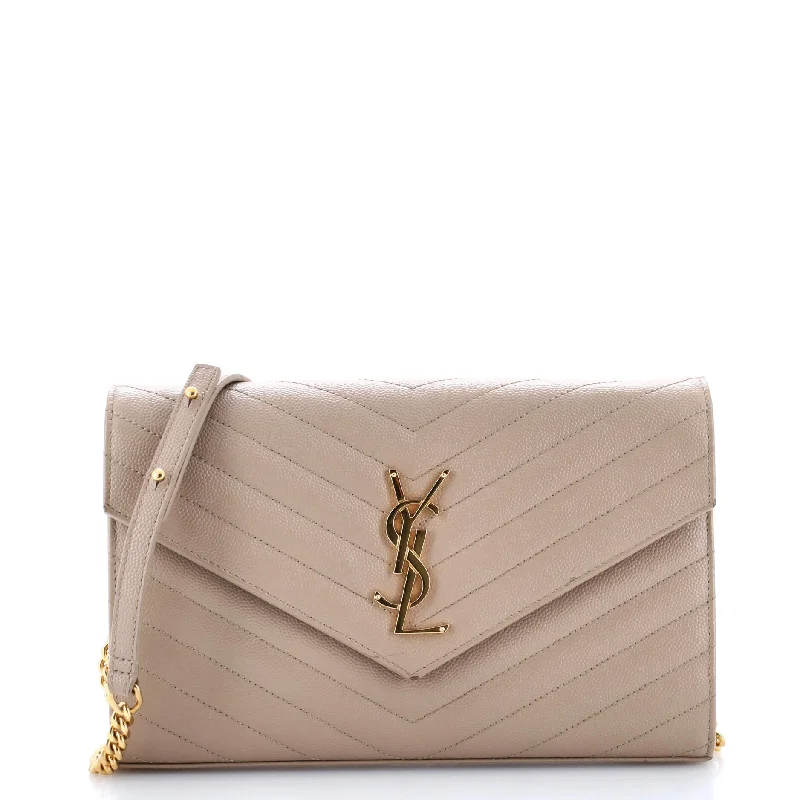Women's money clip for eco - conscious consumersClassic Monogram Wallet on Chain Matelasse Chevron Leather Medium Women's money clip for eco - conscious consumersClassic Monogram Wallet on Chain Matelasse Chevron Leather Medium
