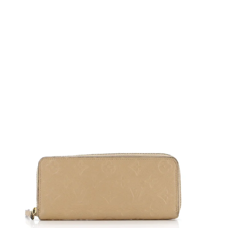 Sustainable women's money clip made from recycled materials​Clemence Wallet Monogram Empreinte Leather