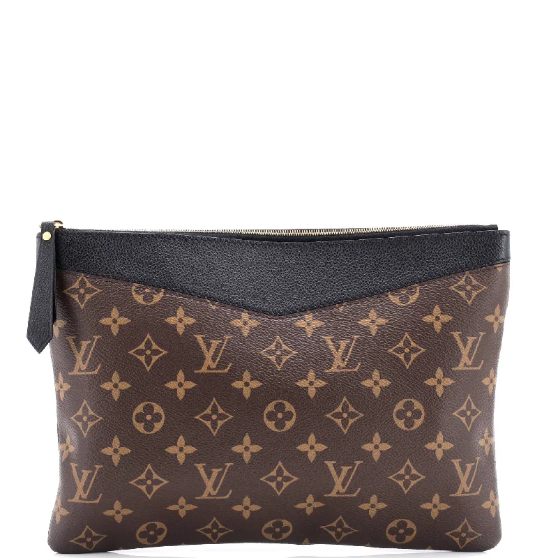 Women's money clip with a braided leather strap​Daily Pouch Monogram Canvas