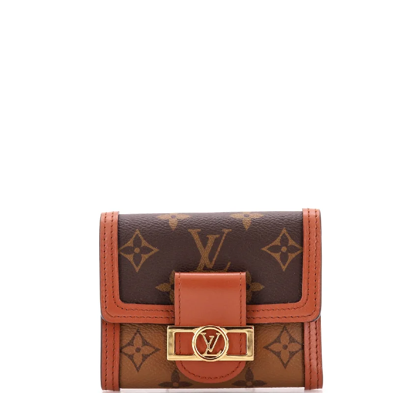 Women's money clip for the modern bohemian styleDauphine Wallet Reverse Monogram Canvas Compact Women's money clip for the modern bohemian styleDauphine Wallet Reverse Monogram Canvas Compact