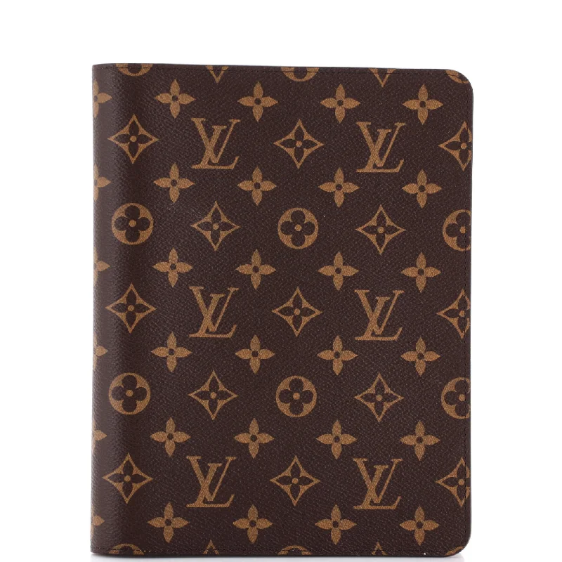 Women's money clip for travel - easy to carry​Desk Agenda Cover Monogram Canvas