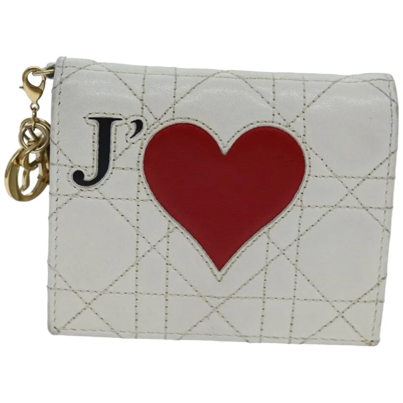 Sparkly women's money clip with rhinestones​Dior Cannage Lady  Calfskin Wallet  (Pre-Owned)