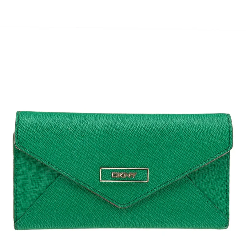 Women's money clip with a detachable charmDkny Green/pink Leather Long Trifold Wallet.. Women's money clip with a detachable charmDkny Green/pink Leather Long Trifold Wallet..
