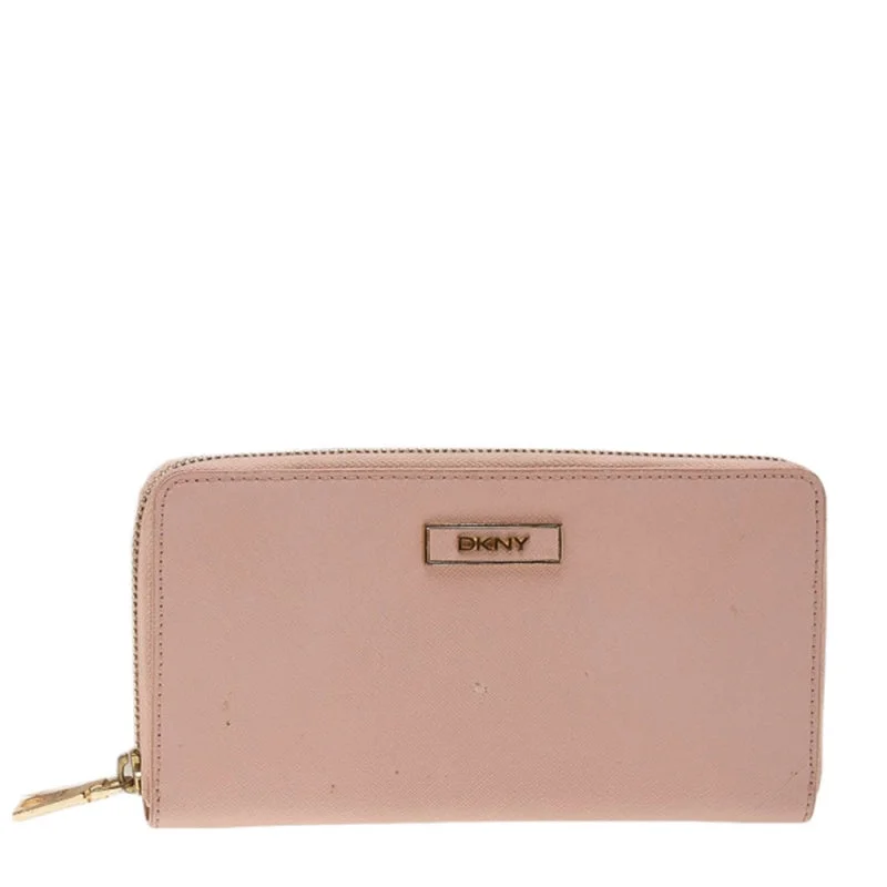 Women's money clip made of genuine crocodile leatherDkny Pink Leather Zip Around Wallet.. Women's money clip made of genuine crocodile leatherDkny Pink Leather Zip Around Wallet..