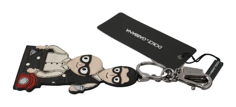 Women's money clip for plus - size handbags​Dolce & Gabbana Elegant Trio-Tone Leather Women's Keychain