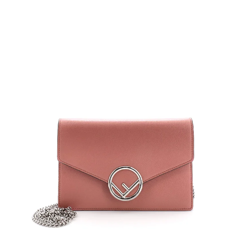 Women's money clip in gold - tone metal​F is Fendi Envelope Wallet on Chain Leather