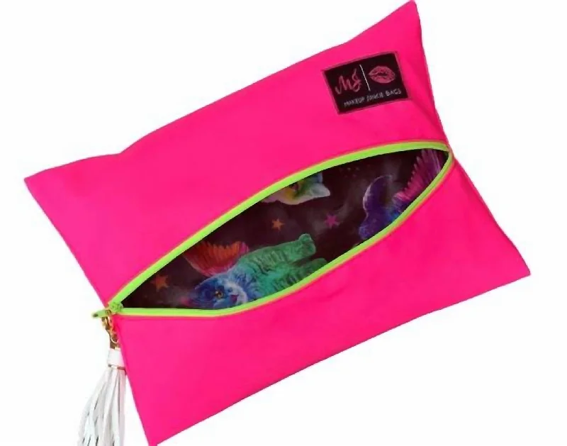 Women's money clip with a personalized engraving option​Fantasy Bag - Large In Pink