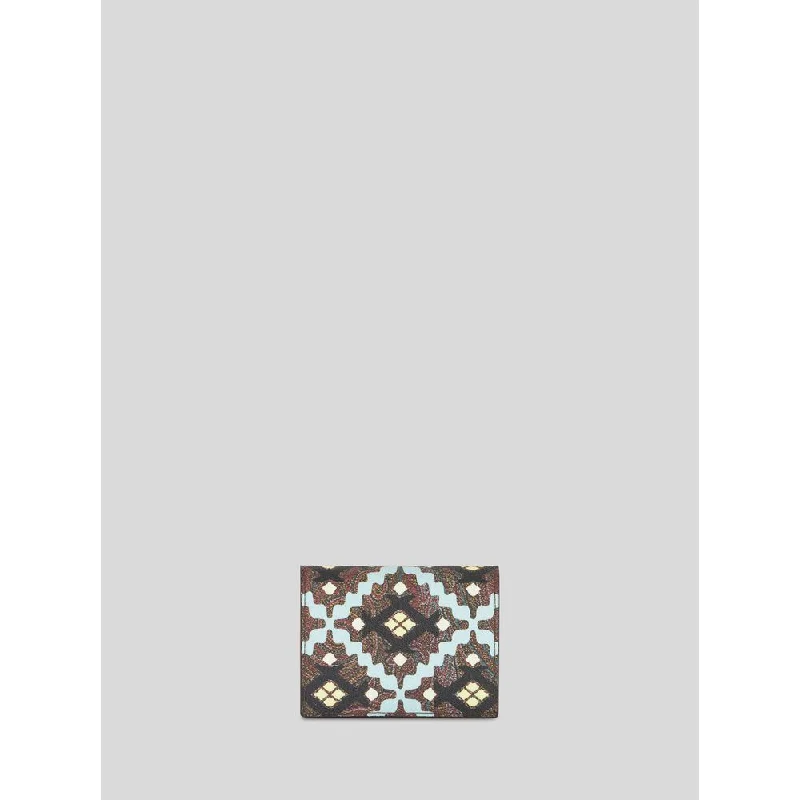 Women's money clip in a trendy geometric shape​Geometric Print Paisley Card Holder