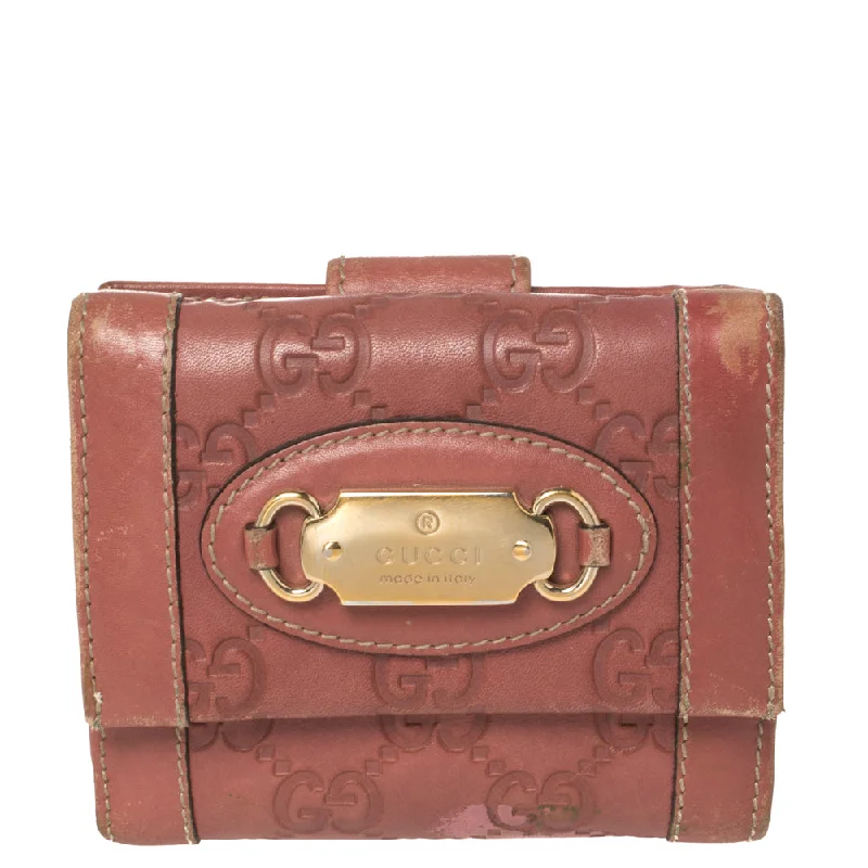 Sparkly women's money clip with rhinestones​Gucci Pink Guccissima Leather French Wallet..