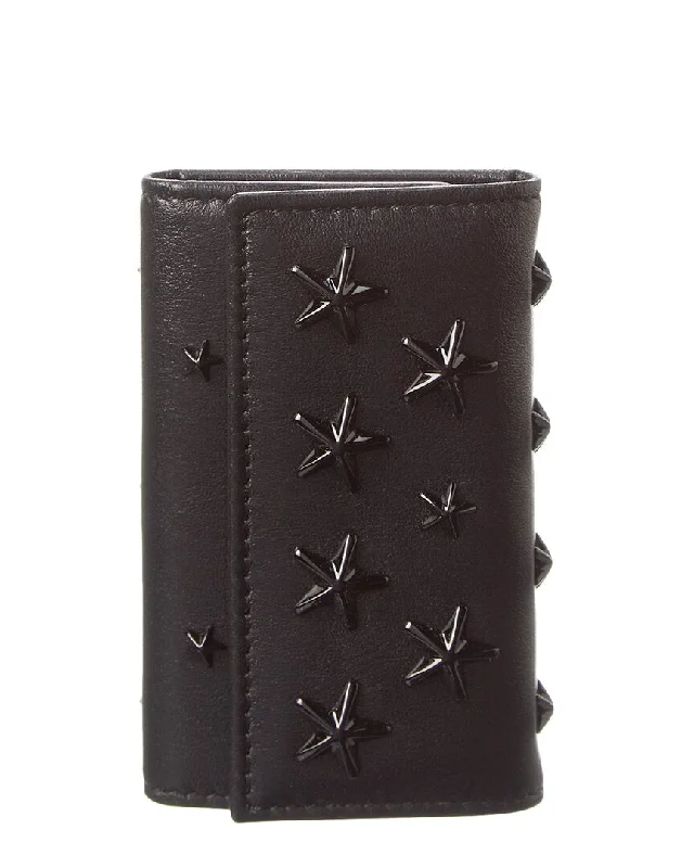 Women's money clip with a magnetic closure​Jimmy Choo Neptune Leather Key Case