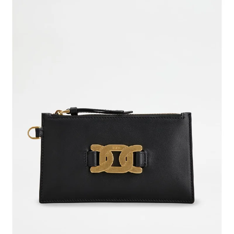Women's money clip for a back - to - school accessory​Kate Pouch in Leather Small