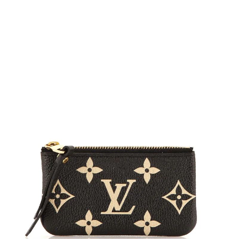 Elegant women's money clip for formal occasionsKey Pouch Bicolor Monogram Empreinte Giant Elegant women's money clip for formal occasionsKey Pouch Bicolor Monogram Empreinte Giant