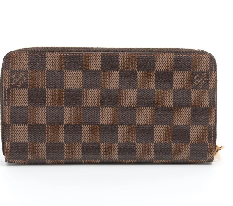 Women's money clip with a built - in card holder​Louis Vuitton Brown Damier Ebene Wallet