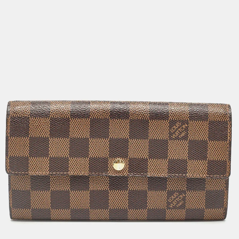 Women's money clip with a zodiac symbol design​Louis Vuitton Damier Ebene Canvas Sarah Wallet