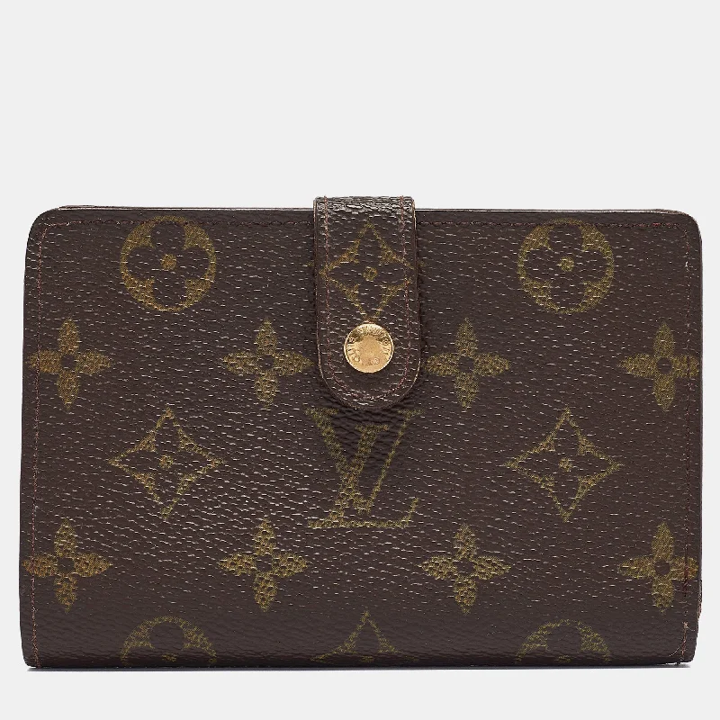 Compact women's money clip for small purses​Louis Vuitton Monogram Canvas French Compact Wallet