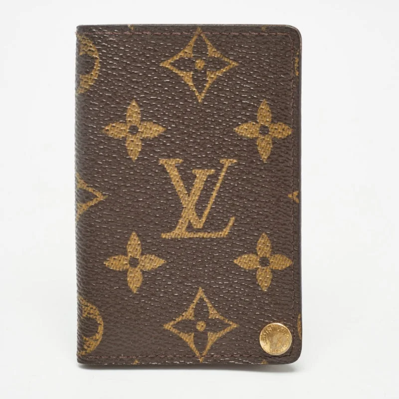Sustainable women's money clip made from recycled materials​Louis Vuitton Monogram Canvas Porte Cartes Credit Pression Card Holder
