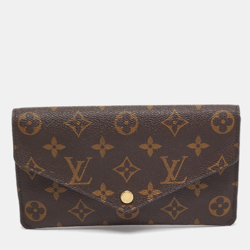 Elegant women's money clip for formal occasions​Louis Vuitton Monogram Canvas Sarah Wallet..