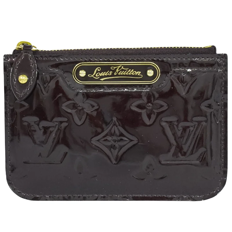 Designer women's money clip for luxury lovers​Louis Vuitton Pochette Clés  Patent Leather Wallet  (Pre-Owned)