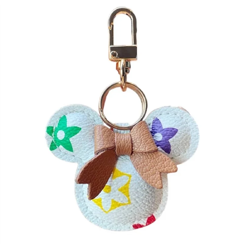 Women's money clip in gold - tone metal​Magical Mouse Keychain In White