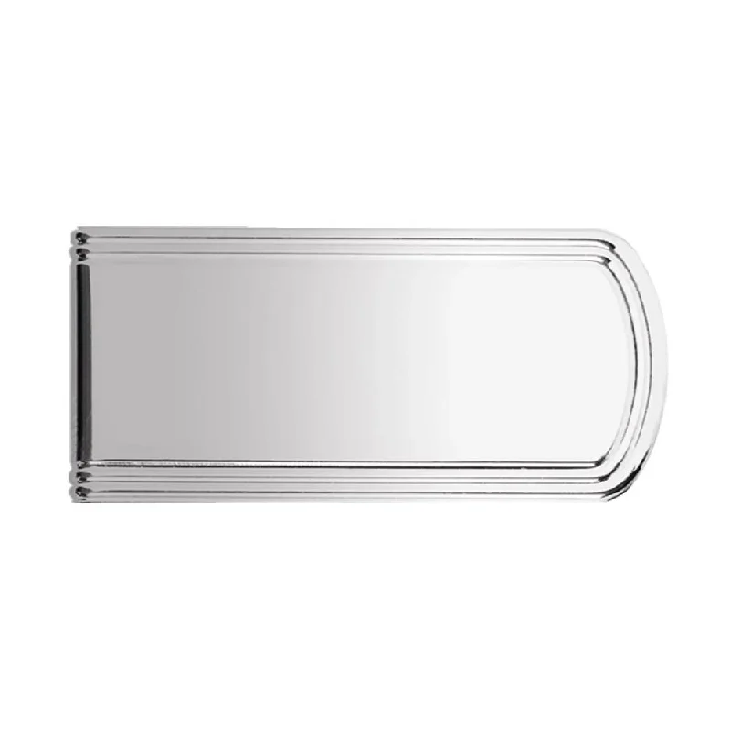 Women's money clip with a personalized engraving option​Money Clip 925 Solid Silver with Cut Boarder Line 8242